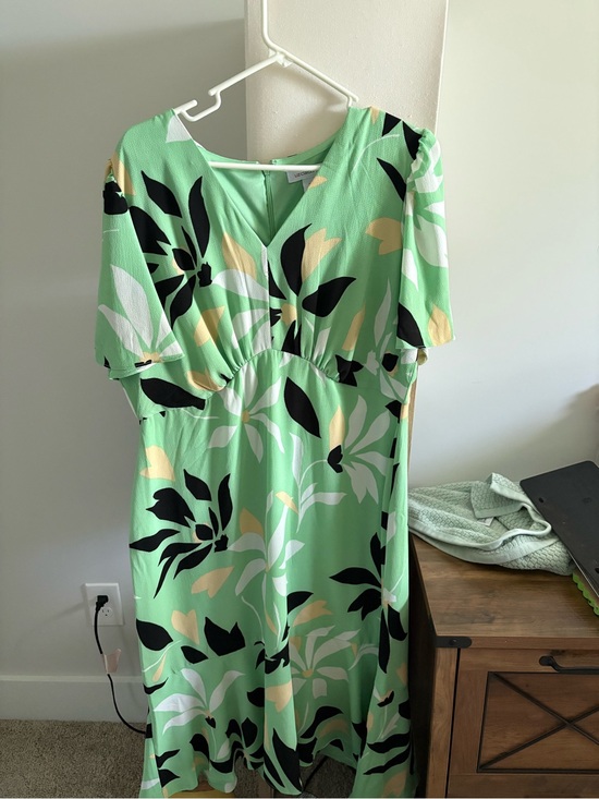 Liz Claiborne Dresses & Skirts - Liz Claiborne Mint Green Floral Midi Dress